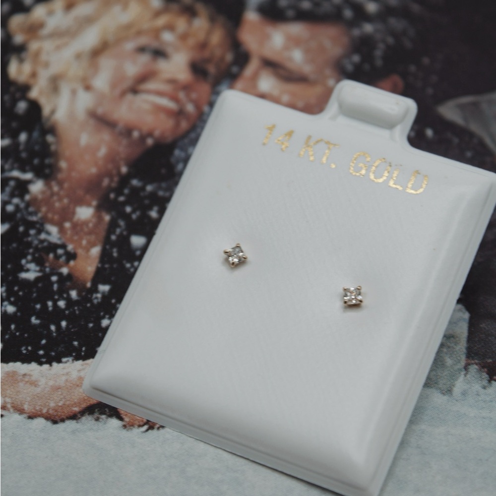14k 14kt Yellow Gold Stud Earrings